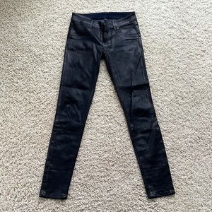 Carmar black waxed jeans worn once